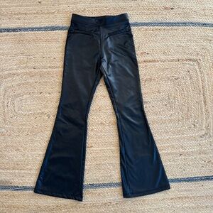 Zara Faux Leather Flare Pants Girls 8